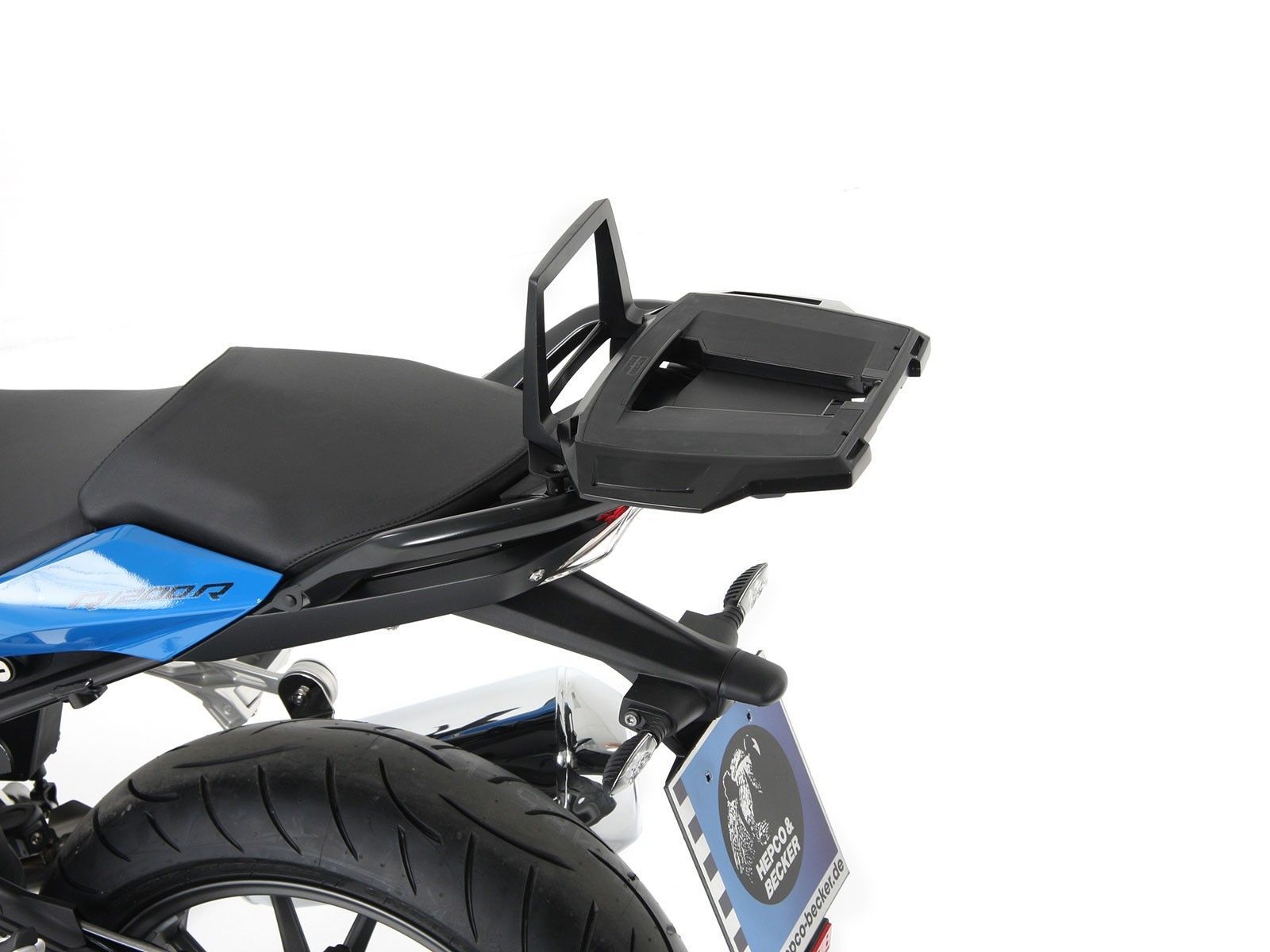 Soporte Top Case en negro  \"alurack\" para bmw r1200r 2015- sólo con parrilla orignal BMW