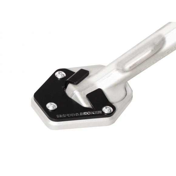 Placa de Caballete Lateral Plata/Negra para Moto Guzzi Stelvio 2024 - Base Estable y Duradera