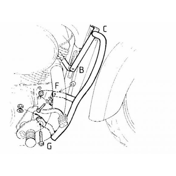 Barras de protección del motor para Honda VT 750 C2 (1997-2001)