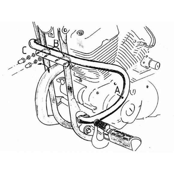 Barras de protección del motor para Yamaha XV 125 Virago (-2002) / 250 S Virago (-2000)