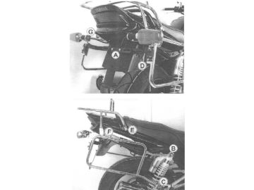 Portaequipaje completo para Yamaha XJR 1300 (2004-2006) - Negro