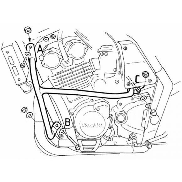Barras de protección del motor para Yamaha FZS 600 / S Fazer (1998-2004)