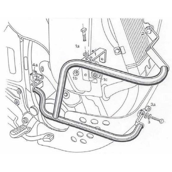 Barras de protección del motor para Honda XRV 650 / 750 Africa Twin (1988-1992)