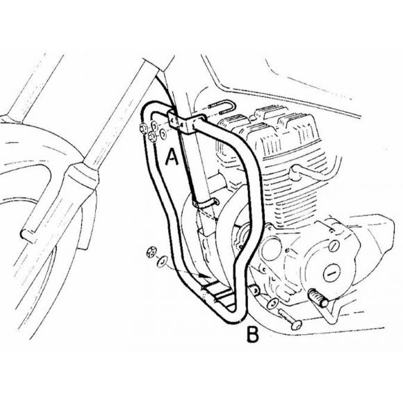 Barras de protección del motor para Honda CB Two-Fifty (1996-1999)