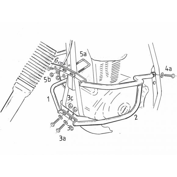 Barras de protección del motor para Suzuki DR 650 R DAKAR (1992-1994)