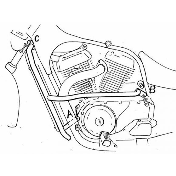 Barras de protección del motor para Suzuki VS 600 GLP Intruder (1995-1997)