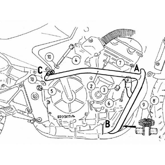 Barras de protección del motor para Honda CBF 600 (2004-2007)