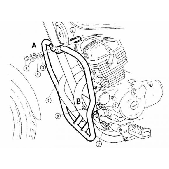 Barras de protección del motor para Honda Honda CMX 250 Rebel (1996-2001)