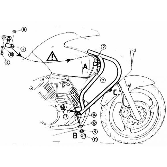 Barras de protección del motor para Honda VARADERO 125 (2001-2006)