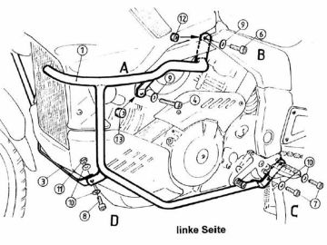 Barras de protección del motor para Cagiva Navigator (2000-2005)