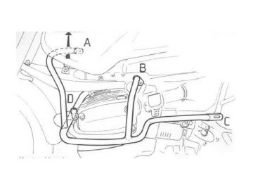 Barras de protección del motor para BMW R 1150 GS (2000-2004) - Plata