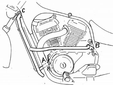 Barras de protección del motor para Suzuki VS 750 Intruder (1986-1991) / VS 800 GL / GLP Intruder (1992-2000)