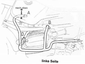 Barras de protección del motor para BMW R 850 GS (-2000) / R 1100 GS (-1999) - Plata