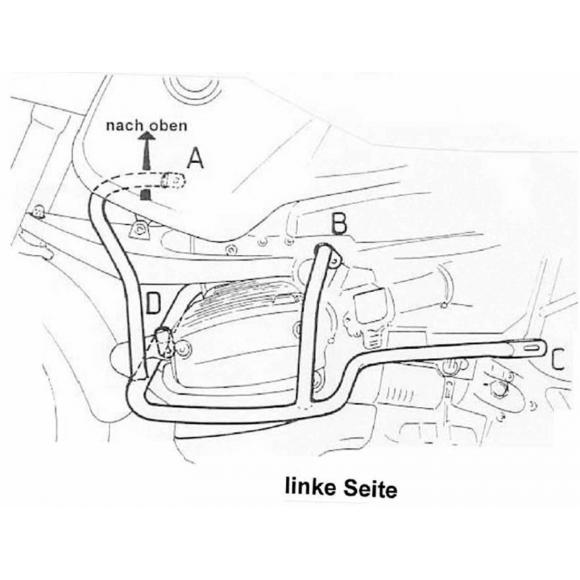 Barras de protección del motor para BMW R 850 GS (-2000) / R 1100 GS (-1999) - Plata