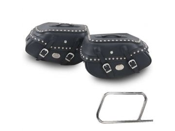Alforjas de cuero Buffalo Custom para soporte de alforjas