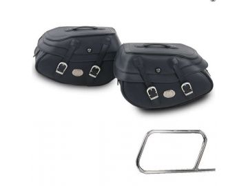 Alforjas de cuero Buffalo Big para soporte de alforjas