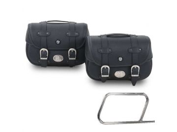 Alforjas de cuero Liberty para soporte de alforjas