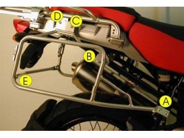 Portamaletas moto para BMW R 1200 GS Adventure (2006-2013) - Plata
