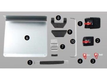 Soporte de anclaje para la cerradura del top case modelo Alv Exclusiv (componente número 8)