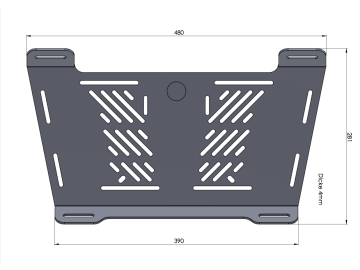 Extensión de la parrilla portaequipaje Negro para Ducati Scrambler 800 (2019-)