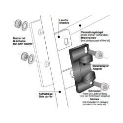 Adaptador de Bloqueo para Maletas Laterales al Portamaletas (1 Ud.)