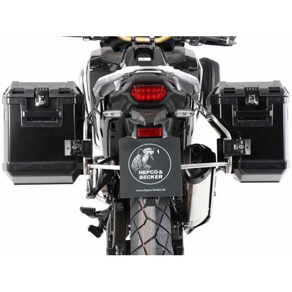SISTEMA DE MALETAS RECORTADOS DE ACERO INOXIDABLE CON KIT DE PORTAEQUIPAJES XPLORER PARA HONDA CRF 1100L AFRICA TWIN (2024-)