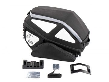Bolsa trasera moto Royster Sport con fijación básica. Amarillo flúor / Negra.