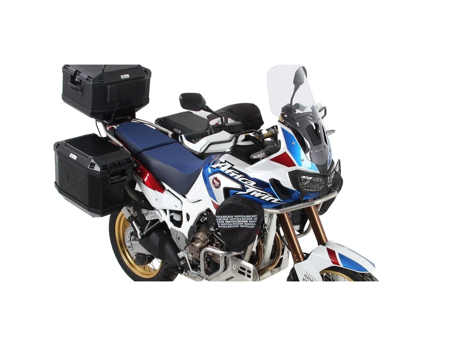 Sistema de maletas Xplorer Cutout en NEGRO para Honda CRF1000L Africa Twin Adventure Sports de 2018 e Hepco&Becker